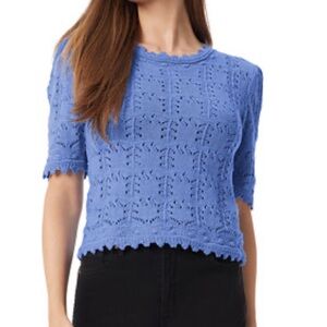 Sam Edelman Women's Periwinkle Crochet Blouse XS